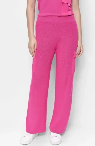 Dkny Cargo Sweater Pants In Wild Berry