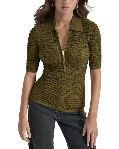 Dkny Collared Sweater In Dark Olive