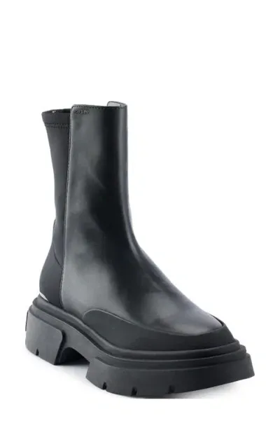 Dkny Fleming Lug Sole Bootie In Black - Black