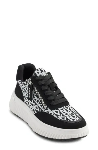 Dkny Lissa Platform Sneaker In Black/white