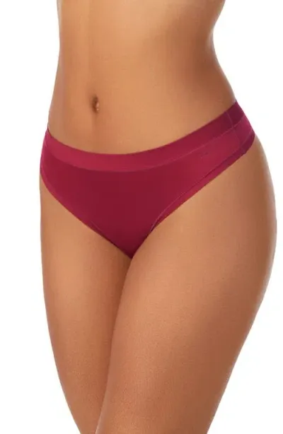 Dkny Litewear Active Comfort Thong In Garnet