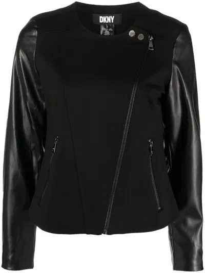 Dkny Long-sleeved Jacket In Black