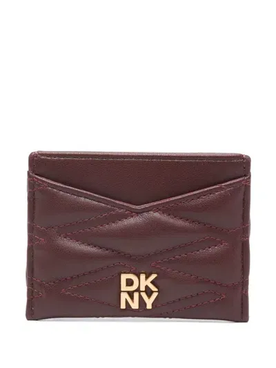 Dkny Minna Card Holder In Red