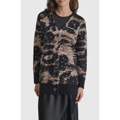 Dkny Oversize Studded Sweater In Blk,truffl