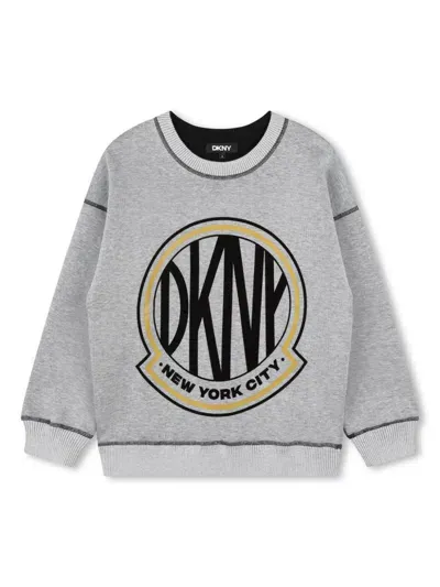 Dkny Kids' Reversible Sweatshirt In Grey