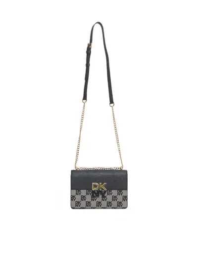 Dkny Shoulder Bag In Black Logo Black