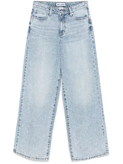 Dkny Studded Jeans In Blue