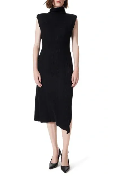 Do By Dee Ocleppo Asymmetric Hem Sweater Dress In Black