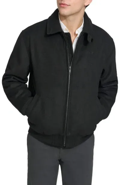 Dockers Men's Full-zip Bomber Jacket In Black