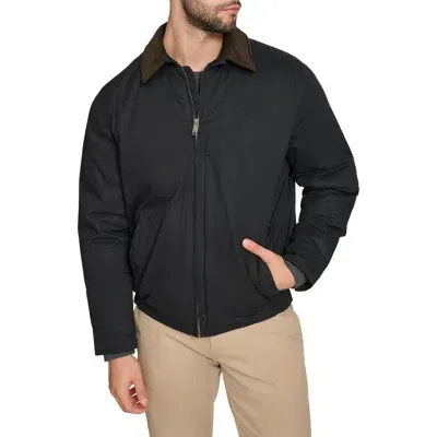 Dockers Men's Cotton Twill Bomber Jacket In Black