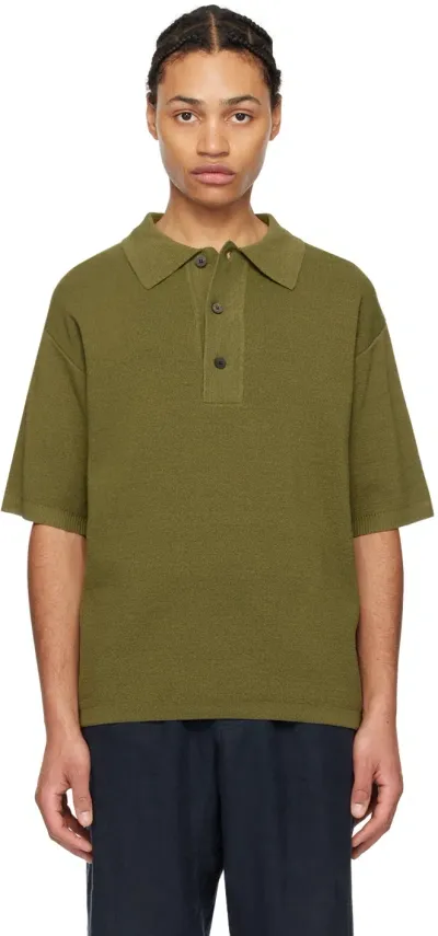 Document Khaki Three-button Polo