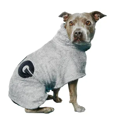 D.o.g Small Towelling Dog Poncho In Grey