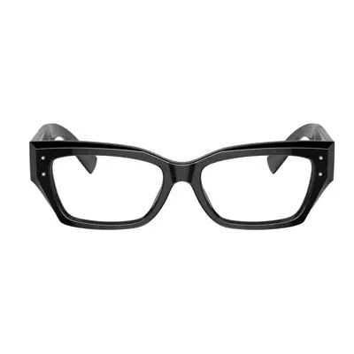 Dolce &amp; Gabbana Eyewear Dg3387 Linea Dg Sharped 501 Black Glasses In Nero