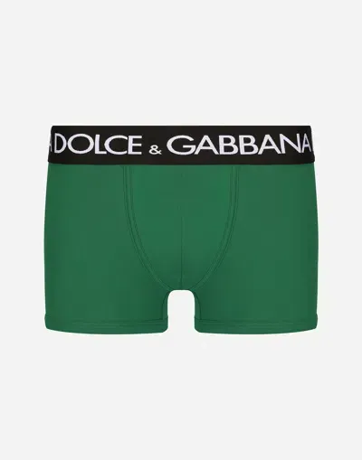 Dolce & Gabbana Logo-waistband Jersey Boxers In グリーン