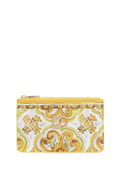 Dolce & Gabbana 3.5 Ceramic Tile Print In Yellow