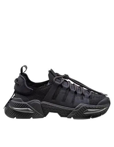 Dolce & Gabbana Airmaster Sneakers In Black Nylon