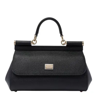 Dolce & Gabbana Elongated Sicily Handbag In Black