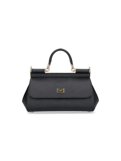 Dolce & Gabbana Sicily Small Handbag In Black