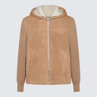 Dolce & Gabbana Beige Leather Jacket