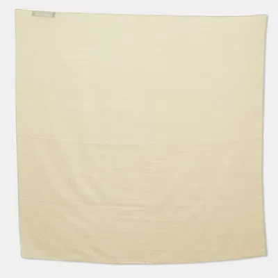 Pre-owned Dolce & Gabbana Beige Silk Square Scarf