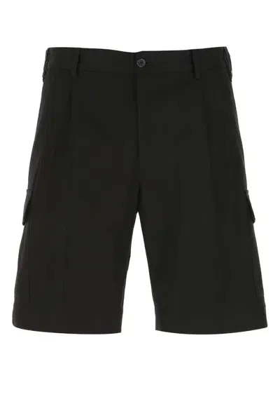 Dolce & Gabbana Bermuda Cargo Shorts In Black