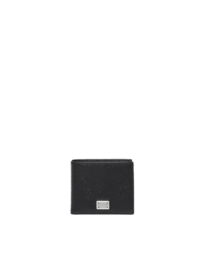 Dolce & Gabbana Wallet With Logo Plaque In Black