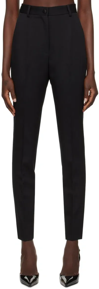 Dolce & Gabbana Black Creased Trousers