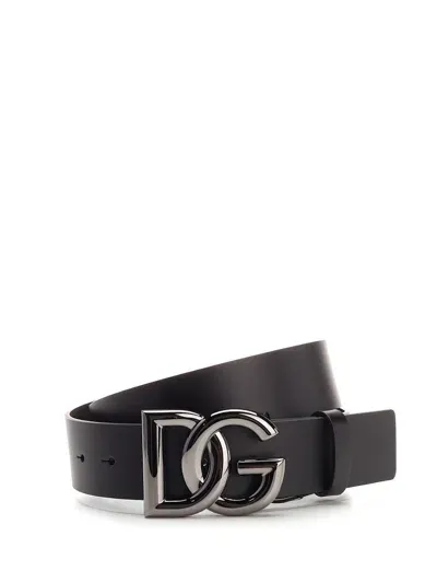 Dolce & Gabbana Black Dg Belt