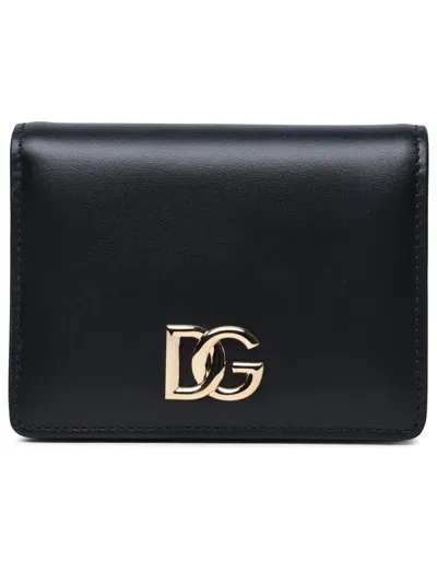 Dolce & Gabbana Black Lear Wallet