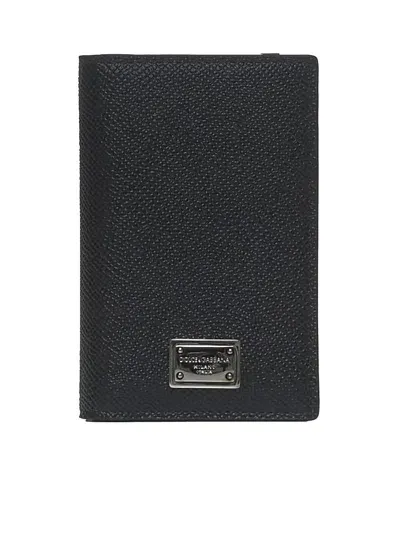 Dolce & Gabbana Black Leather Card Holder