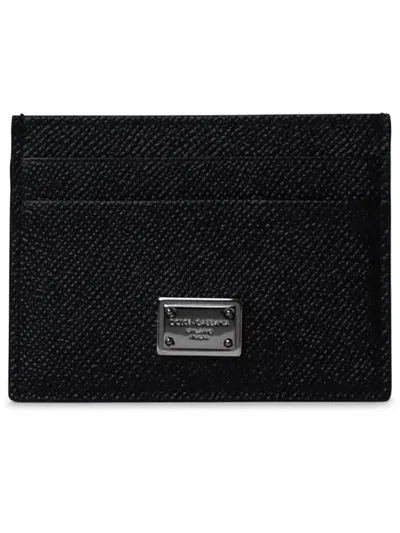 Dolce & Gabbana Black Leather Dauphine Card Holder