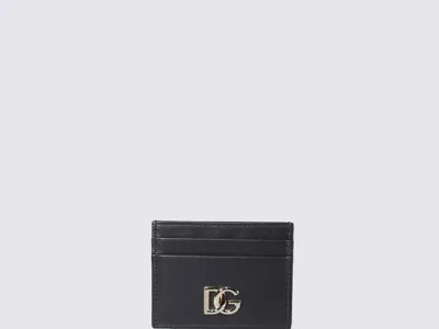 Dolce & Gabbana Black Leather Logo Cardholder