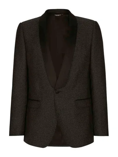 Dolce & Gabbana Black Micro-dot Blazer