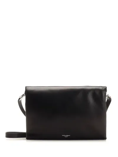 Dolce & Gabbana Black Nappa Shoulder Bag