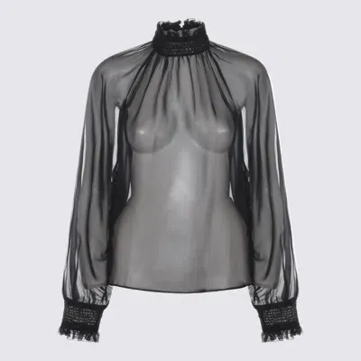 Dolce & Gabbana Black Silk Top