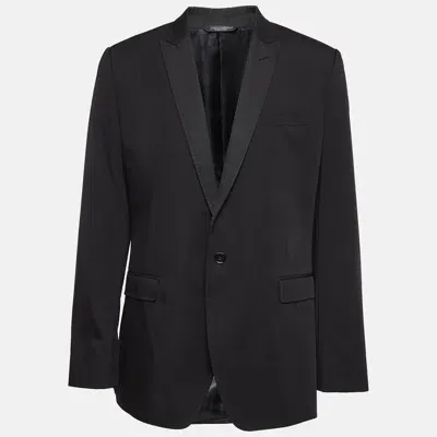 Pre-owned Dolce & Gabbana Black Wool Single Breasted Martini Blazer Xxxl