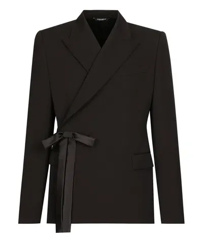 Dolce & Gabbana Single Breast Blazer Jacket In Nero