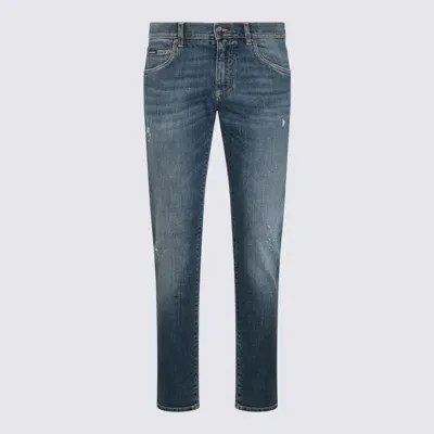 Dolce & Gabbana Blue Cotton Denim Jeans In Variante Abbinata