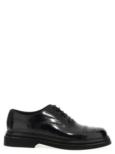 Dolce & Gabbana Brogue Lace Up Shoes Black