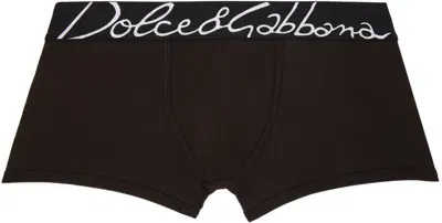 Dolce & Gabbana Brown Regular-fit Boxers In M3927 Marrone