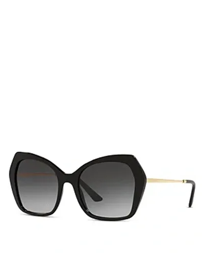 Dolce & Gabbana Butterfly Sunglasses, 56mm In Black/gray Gradient