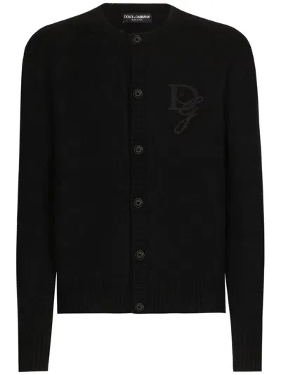 Dolce & Gabbana Button-down Cardigan In Black