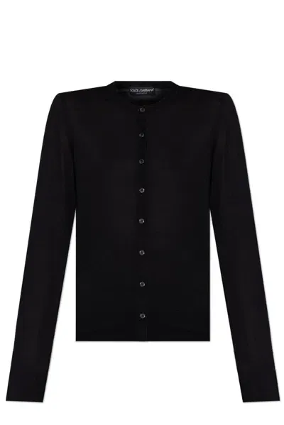 Dolce & Gabbana Button-up Cardigan In Black