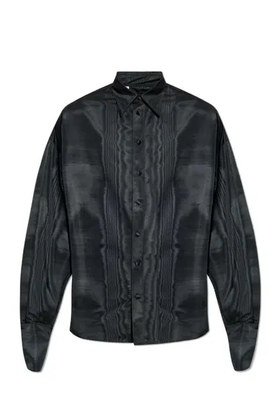 Dolce & Gabbana Buttoned Oversize Shirt In Black