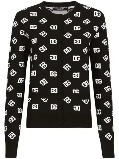 Dolce & Gabbana Cardigan Mit Dg-logo In Print