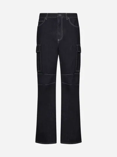 Dolce & Gabbana Cargo Jeans In Dark Blue