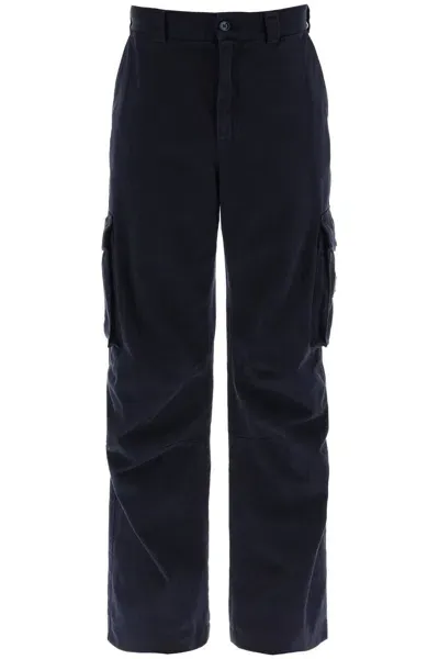 Dolce & Gabbana Cargo Pants With Logo Plaque Men In Multicolor