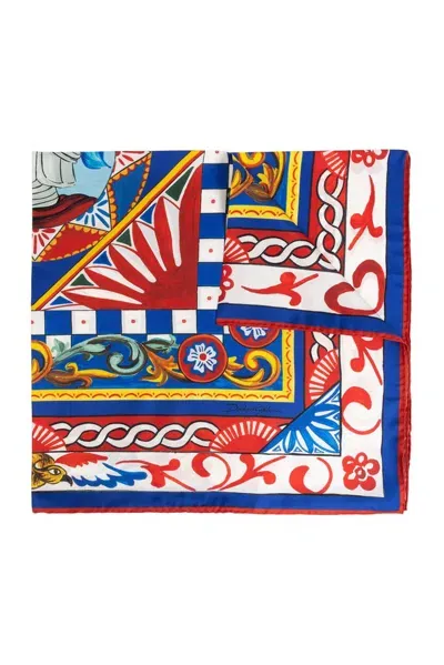 Dolce & Gabbana Carretto Patterned Scarf In Multi