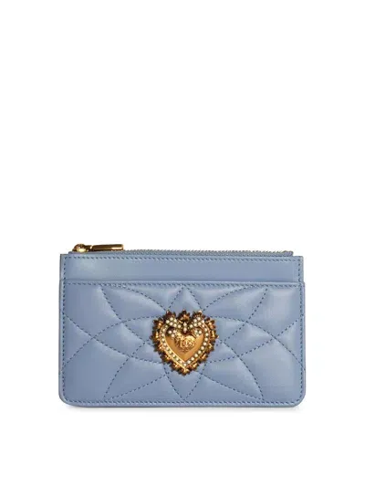 Dolce & Gabbana Light Blue Leather Cardholder