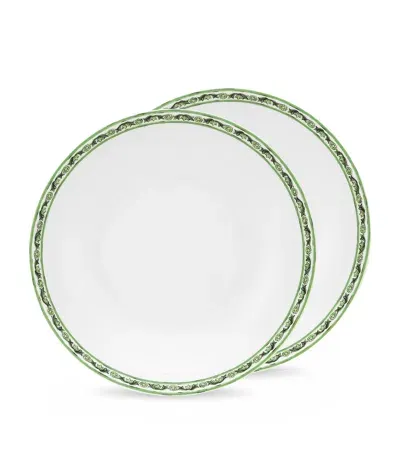 Dolce & Gabbana Casa Set Of 2 Soup Plates In Green